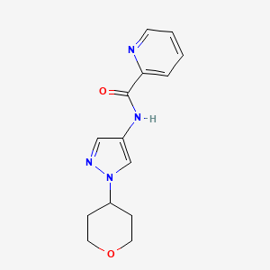 N-(1-(tetrahydro-2H-pyran-4-yl)-1H-pyrazol-4-yl)picolinamide