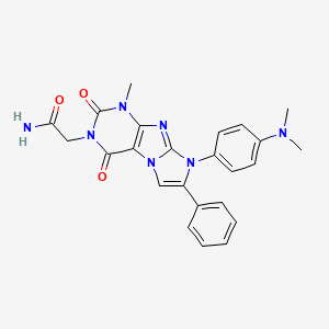 2-(8-(4-(dimethylamino)phenyl)-1-methyl-2,4-dioxo-7-phenyl-1H-imidazo[2,1-f]purin-3(2H,4H,8H)-yl)acetamide