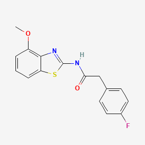 2-(4-fluorophenyl)-N-(4-methoxybenzo[d]thiazol-2-yl)acetamide