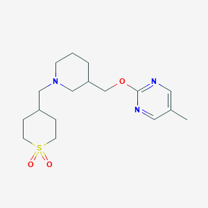 4-[[3-[(5-Methylpyrimidin-2-yl)oxymethyl]piperidin-1-yl]methyl]thiane 1,1-dioxide
