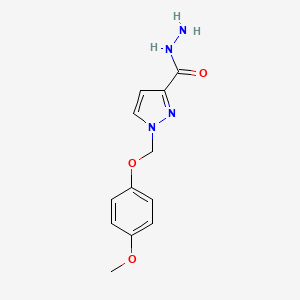 1-[(4-methoxyphenoxy)methyl]-1H-pyrazole-3-carbohydrazide