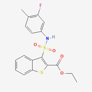 Ethyl 3-[(3-fluoro-4-methylphenyl)sulfamoyl]-1-benzothiophene-2-carboxylate