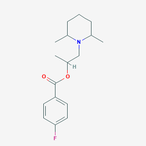 molecular formula C17H24FNO2 B294925 1-(2,6-Dimethylpiperidin-1-yl)propan-2-yl 4-fluorobenzoate 