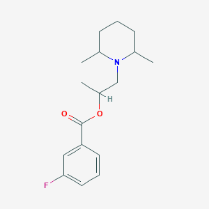molecular formula C17H24FNO2 B294927 1-(2,6-Dimethylpiperidin-1-yl)propan-2-yl 3-fluorobenzoate 