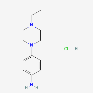 molecular formula C12H20ClN3 B2949270 4-(4-Ethylpiperazin-1-YL)aniline hcl CAS No. 1172518-57-8; 2009011-61-2