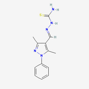 [(E)-(3,5-dimethyl-1-phenylpyrazol-4-yl)methylideneamino]thiourea
