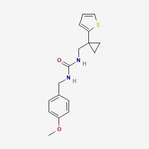 molecular formula C17H20N2O2S B2949280 1-(4-Methoxybenzyl)-3-((1-(thiophen-2-yl)cyclopropyl)methyl)urea CAS No. 1207052-46-7