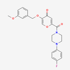 2-(4-(4-fluorophenyl)piperazine-1-carbonyl)-5-((3-methoxybenzyl)oxy)-4H-pyran-4-one