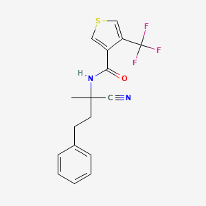 N-(2-Cyano-4-phenylbutan-2-yl)-4-(trifluoromethyl)thiophene-3-carboxamide