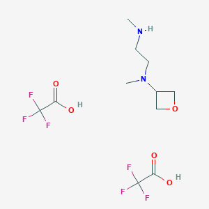 molecular formula C11H18F6N2O5 B2949291 N,N'-Dimethyl-N'-(oxetan-3-yl)ethane-1,2-diamine;2,2,2-trifluoroacetic acid CAS No. 2361643-84-5