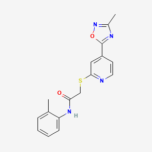 2-((4-(3-methyl-1,2,4-oxadiazol-5-yl)pyridin-2-yl)thio)-N-(o-tolyl)acetamide