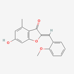 molecular formula C17H14O4 B2949313 6-Hydroxy-2-[(2-methoxyphenyl)methylene]-4-methylbenzo[b]furan-3-one CAS No. 903195-70-0
