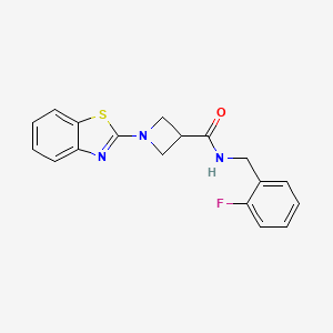 1-(benzo[d]thiazol-2-yl)-N-(2-fluorobenzyl)azetidine-3-carboxamide