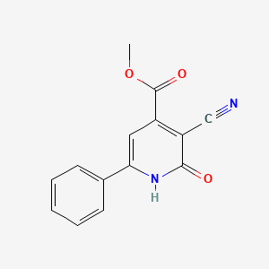 molecular formula C14H10N2O3 B2949325 Methyl 3-cyano-2-oxo-6-phenyl-1,2-dihydropyridine-4-carboxylate CAS No. 502136-90-5