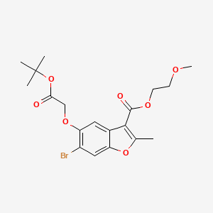 2-Methoxyethyl 6-bromo-5-(2-(tert-butoxy)-2-oxoethoxy)-2-methylbenzofuran-3-carboxylate