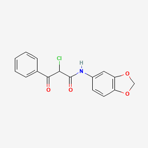 N-(2H-1,3-benzodioxol-5-yl)-2-chloro-3-oxo-3-phenylpropanamide