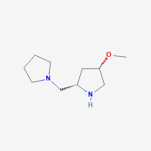 molecular formula C10H20N2O B2949343 (2S,4S)-4-Methoxy-2-(pyrrolidin-1-ylmethyl)pyrrolidine CAS No. 1909293-73-7