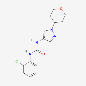 1-(2-chlorophenyl)-3-(1-(tetrahydro-2H-pyran-4-yl)-1H-pyrazol-4-yl)urea