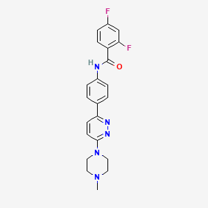 molecular formula C22H21F2N5O B2949352 2,4-difluoro-N-(4-(6-(4-methylpiperazin-1-yl)pyridazin-3-yl)phenyl)benzamide CAS No. 922668-59-5