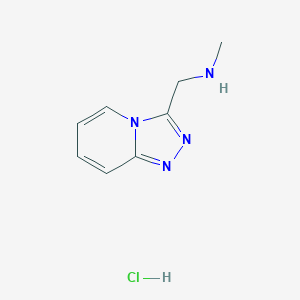 molecular formula C8H11ClN4 B2949354 1-([1,2,4]Triazolo[4,3-a]pyridin-3-yl)-N-methylmethanamine hydrochloride CAS No. 1956354-67-8
