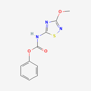 molecular formula C10H9N3O3S B2949387 Phenyl (3-methoxy-1,2,4-thiadiazol-5-yl)carbamate CAS No. 1445988-32-8