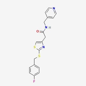 2-(2-((4-fluorobenzyl)thio)thiazol-4-yl)-N-(pyridin-4-ylmethyl)acetamide