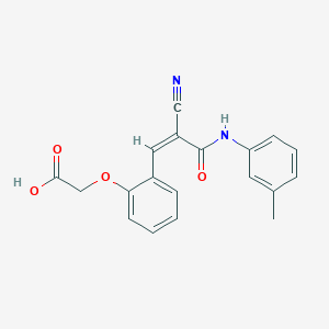 molecular formula C19H16N2O4 B2949398 2-[2-[(Z)-2-氰基-3-(3-甲基苯胺基)-3-氧代丙-1-烯基]苯氧基]乙酸 CAS No. 1058173-51-5