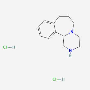 molecular formula C13H20Cl2N2 B2949400 1,2,3,4,6,7,8,12b-Octahydropyrazino[2,1-a][2]benzazepine;dihydrochloride CAS No. 2490406-22-7