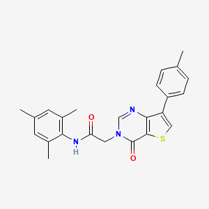 molecular formula C24H23N3O2S B2949402 N-mesityl-2-[7-(4-methylphenyl)-4-oxothieno[3,2-d]pyrimidin-3(4H)-yl]acetamide CAS No. 1207030-09-8