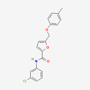 molecular formula C19H16ClNO3 B2949407 N-(3-chlorophenyl)-5-[(4-methylphenoxy)methyl]furan-2-carboxamide CAS No. 890614-39-8