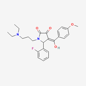 1-(3-(diethylamino)propyl)-5-(2-fluorophenyl)-3-hydroxy-4-(4-methoxybenzoyl)-1H-pyrrol-2(5H)-one