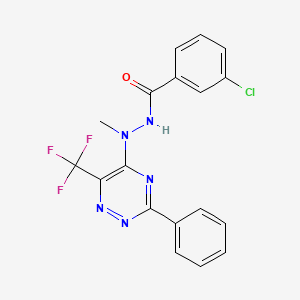3-chloro-N'-methyl-N'-[3-phenyl-6-(trifluoromethyl)-1,2,4-triazin-5-yl]benzenecarbohydrazide