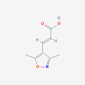 molecular formula C8H9NO3 B2949422 (2E)-3-(3,5-dimethylisoxazol-4-yl)acrylic acid CAS No. 1613049-39-0; 773129-55-8