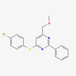 4-[(4-Bromophenyl)sulfanyl]-6-(methoxymethyl)-2-phenylpyrimidine