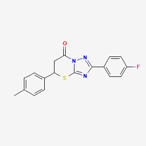 molecular formula C18H14FN3OS B2949436 2-(4-fluorophenyl)-5-(p-tolyl)-5H-[1,2,4]triazolo[5,1-b][1,3]thiazin-7(6H)-one CAS No. 442556-13-0