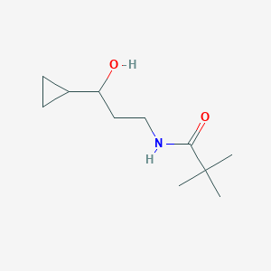 molecular formula C11H21NO2 B2949448 N-(3-cyclopropyl-3-hydroxypropyl)pivalamide CAS No. 1396853-56-7