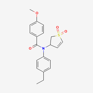 molecular formula C20H21NO4S B2949450 N-(1,1-二氧化-2,3-二氢噻吩-3-基)-N-(4-乙基苯基)-4-甲氧基苯甲酰胺 CAS No. 882355-86-4