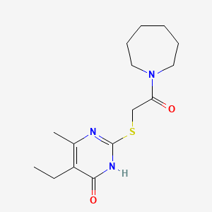 2-((2-(azepan-1-yl)-2-oxoethyl)thio)-5-ethyl-6-methylpyrimidin-4(3H)-one