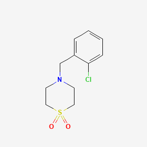 molecular formula C11H14ClNO2S B2949456 4-(2-Chlorobenzyl)-1lambda~6~,4-thiazinane-1,1-dione CAS No. 477864-20-3