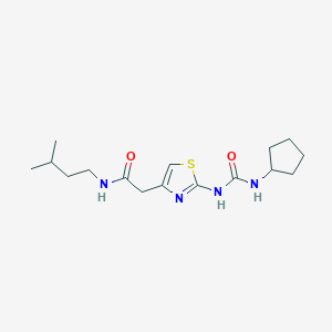2-(2-(3-cyclopentylureido)thiazol-4-yl)-N-isopentylacetamide