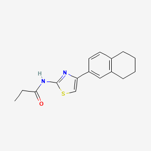 molecular formula C16H18N2OS B2949468 N-[4-(5,6,7,8-tetrahydronaphthalen-2-yl)-1,3-thiazol-2-yl]propanamide CAS No. 683777-48-2