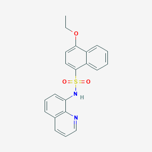molecular formula C21H18N2O3S B2949471 4-ethoxy-N-(quinolin-8-yl)naphthalene-1-sulfonamide CAS No. 1390455-19-2