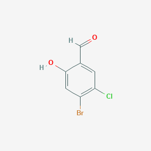 molecular formula C7H4BrClO2 B2949472 4-Bromo-5-chloro-2-hydroxybenzaldehyde CAS No. 886504-56-9