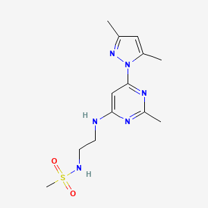 N-(2-((6-(3,5-dimethyl-1H-pyrazol-1-yl)-2-methylpyrimidin-4-yl)amino)ethyl)methanesulfonamide