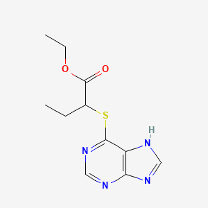 molecular formula C11H14N4O2S B2949479 ethyl 2-(9H-purin-6-ylthio)butanoate CAS No. 104174-97-2