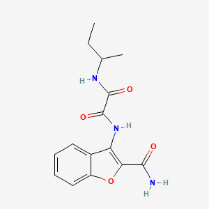 molecular formula C15H17N3O4 B2949481 N1-(sec-butyl)-N2-(2-carbamoylbenzofuran-3-yl)oxalamide CAS No. 899950-76-6