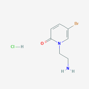 molecular formula C7H10BrClN2O B2949484 1-(2-Aminoethyl)-5-bromo-1,2-dihydropyridin-2-one hydrochloride CAS No. 1820674-54-1
