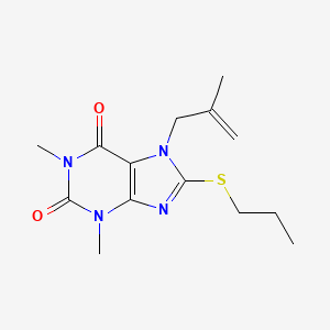1,3-Dimethyl-7-(2-methylprop-2-enyl)-8-propylsulfanylpurine-2,6-dione