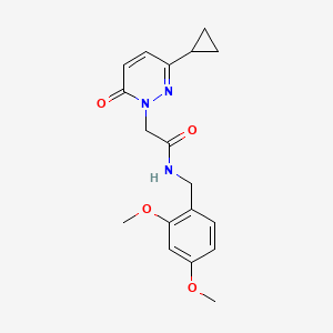 molecular formula C18H21N3O4 B2949498 2-(3-cyclopropyl-6-oxopyridazin-1(6H)-yl)-N-(2,4-dimethoxybenzyl)acetamide CAS No. 2034313-48-7