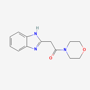 molecular formula C13H15N3O2 B2949500 2-(1H-benzimidazol-2-yl)-1-morpholin-4-ylethanone CAS No. 300586-62-3